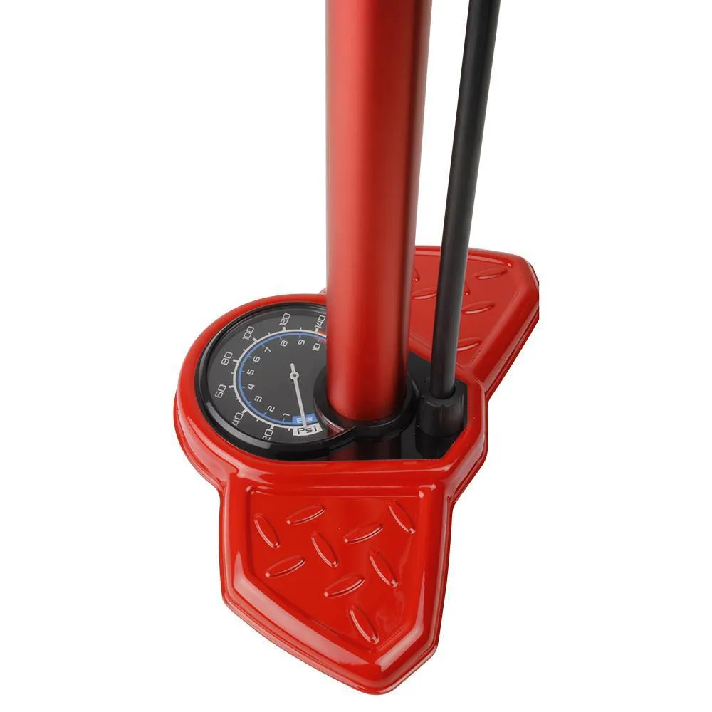 Eltin Premium Workshop Sykkelpumpe, Red, 120psi
