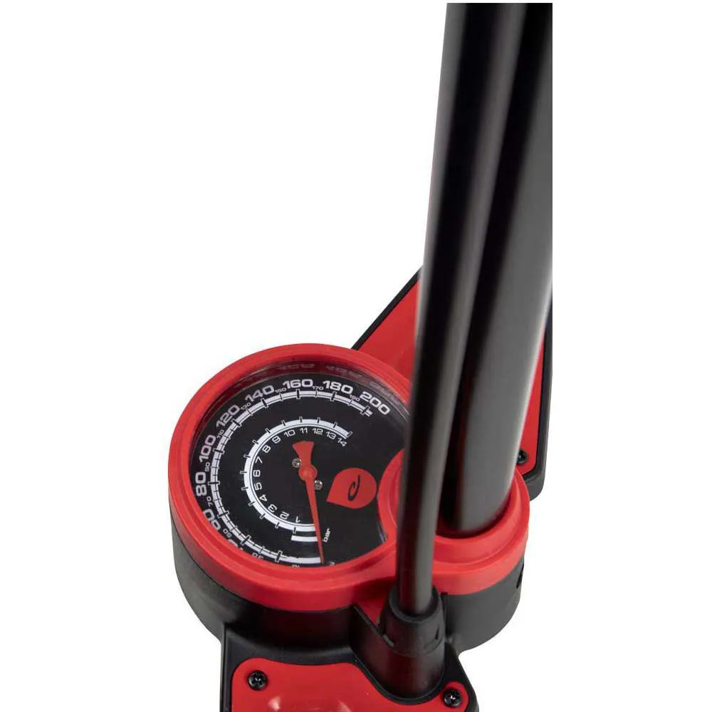 Eltin Workshop Sykkelpumpe, Black / red, 160psi