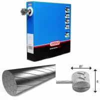 ELVEDES 1x19 Stainless T-nipple 7×6 Bremsekabel 100 Enheter ELVEDES 1x19 Stainless T-nipple 7×6 Bremsekabel 100 Enheter