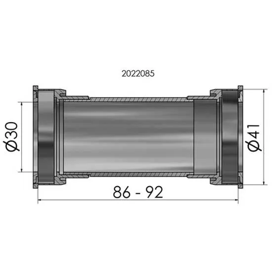 ELVEDES Press Fit Bb86/92 41mm Kranklagerkopper, Black, 30mm, 86-92mm