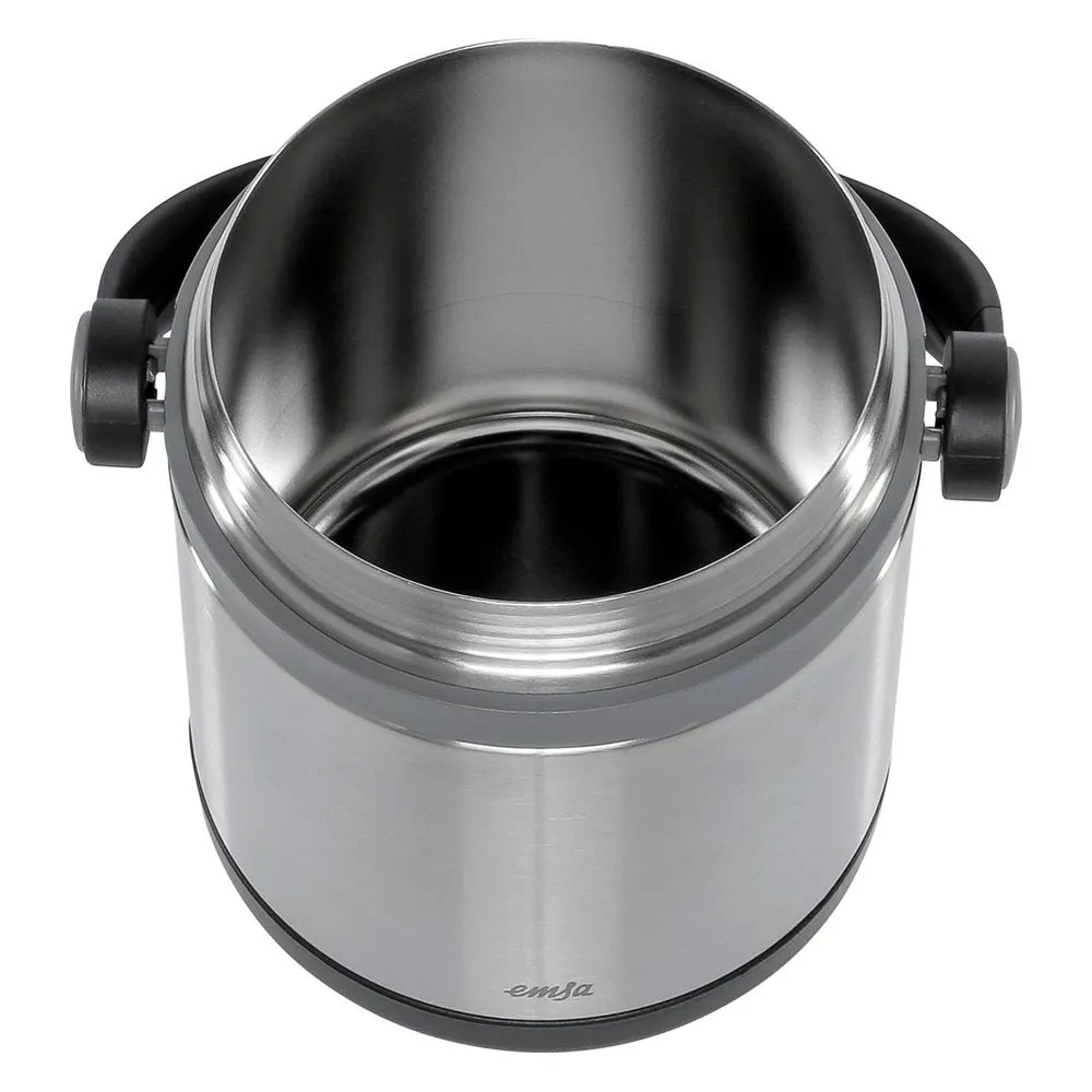 Emsa 509244 1.2l Termosflaske, Silver / black, One Size