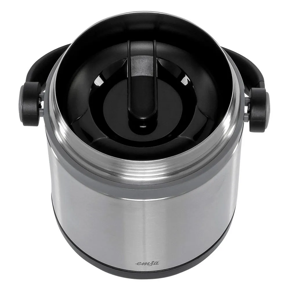 Emsa 509244 1.2l Termosflaske, Silver / black, One Size