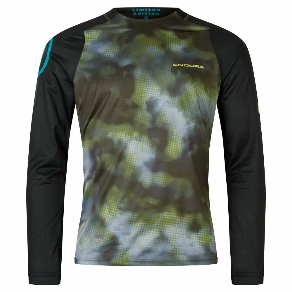 Endura Pixel Cloud Ltd Langarmet Enduro-sykkeltrøye