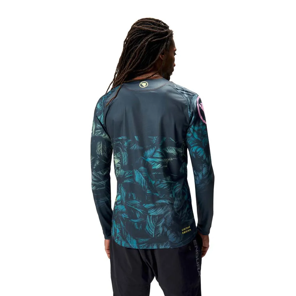 Endura Tropical Print Ltd Langarmet T-skjorte, Grey, XL Endura Tropical Print Ltd Langarmet T-skjorte, Grey, XL