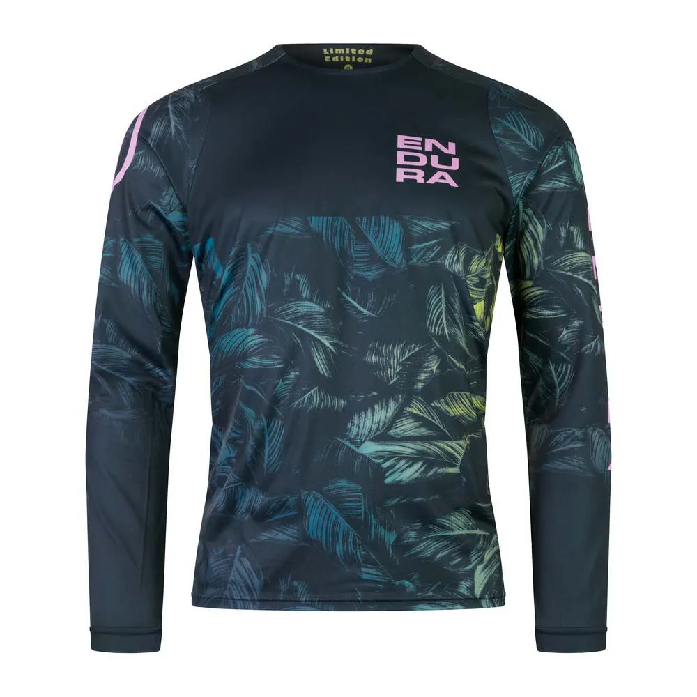 Endura Tropical Print Ltd Langarmet T-skjorte, Grey, XL Endura Tropical Print Ltd Langarmet T-skjorte, Grey, XL