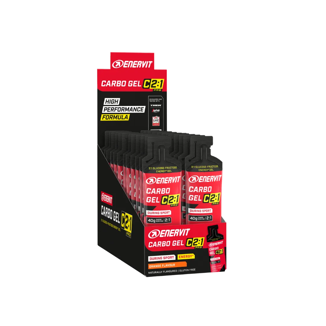 Enervit C2:1 Carbo Appelsin Energigel 24 stk Enervit C2:1 Carbo Appelsin Energigel 24 stk