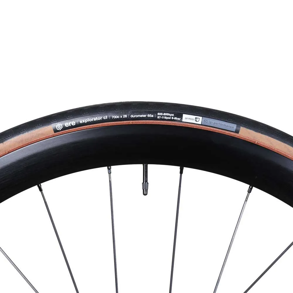 Ere Research Explorator cl Skinwall 700 X 26 Stiv Racerdekk, Black / skinwall, 700 x 26, Sykkeldekk Ere Research Explorator cl Skinwall 700 X 26 Stiv Racerdekk, Black / skinwall, 700 x 26, Sykkeldekk