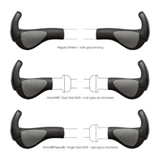 Ergon Gp2 Evo Biokork S Håndtak, Black / brown, 130.5mm Ergon Gp2 Evo Biokork S Håndtak, Black / brown, 130.5mm