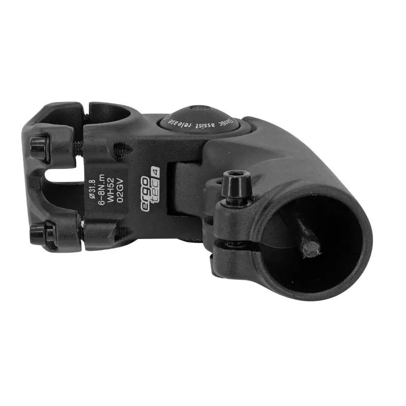 Ergotec Octopus 2 Ahead 28.6/31.8 Mm Sykkelstyrestem, Black, 60mm, 0-60º