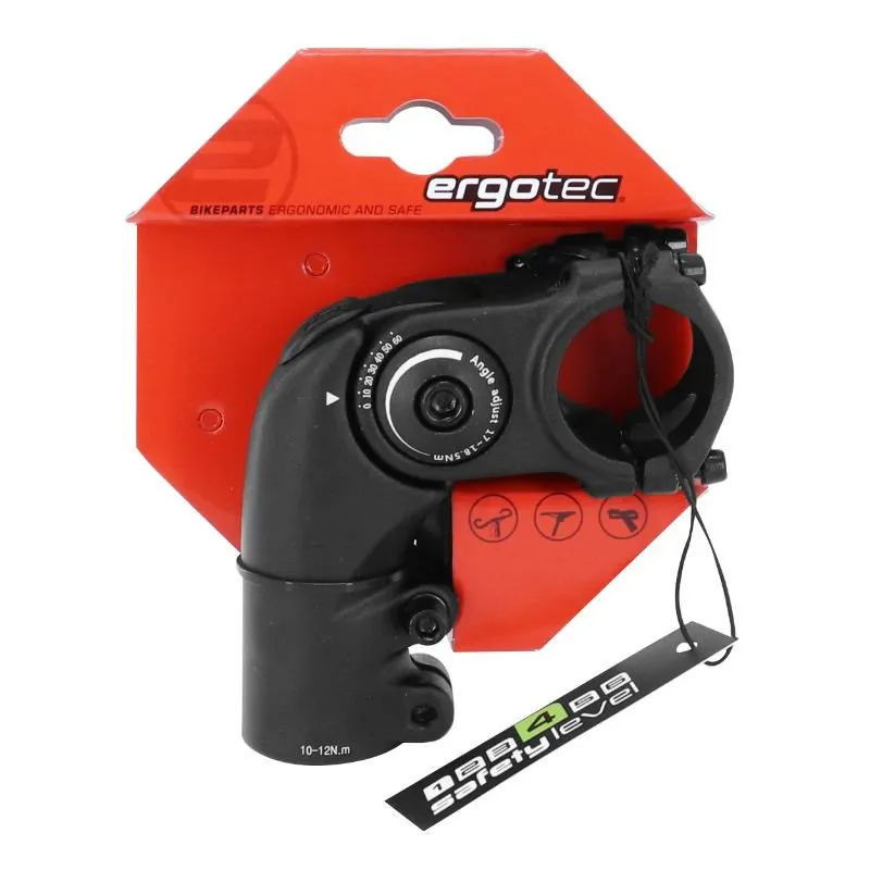 Ergotec Octopus 2 Ahead 28.6/31.8 Mm Sykkelstyrestem, Black, 60mm, 0-60º