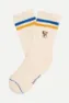 Ivory/mustard/blue