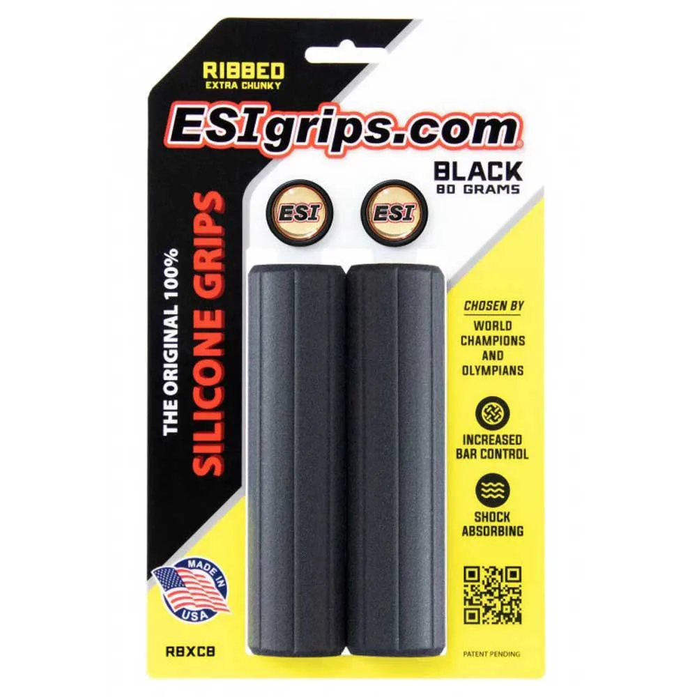 ESI Grips ESI Ribbed Extra Chunky Holker, Black, 130 / 130mm