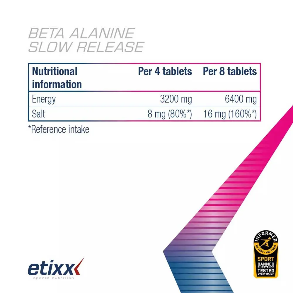 Etixx Beta Alanine Slow Release Tabletter 240 Enheter, White, One Size