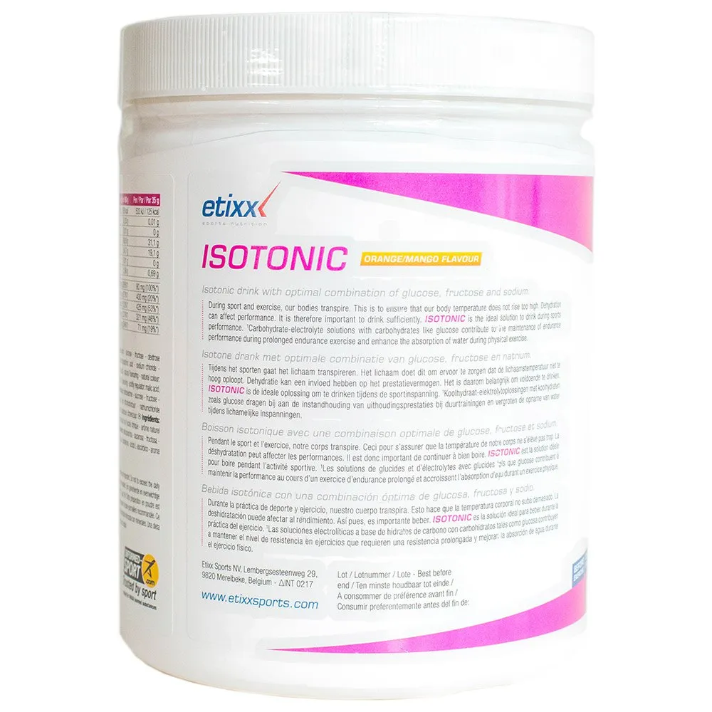 Etixx Isotonisk Pulverdrikk Appelsin Og Mango 1000g, Multicolor, One Size