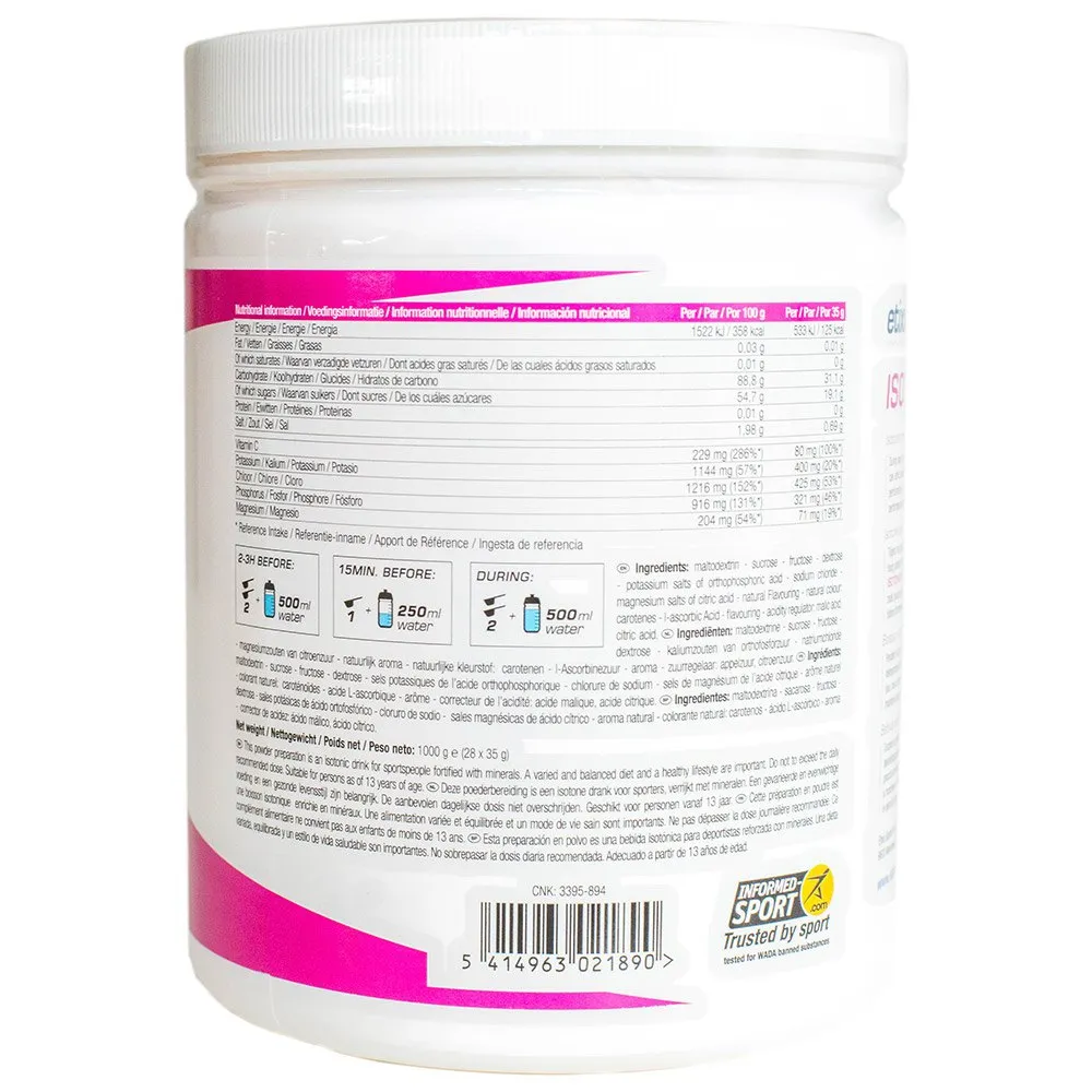 Etixx Isotonisk Pulverdrikk Appelsin Og Mango 1000g, Multicolor, One Size