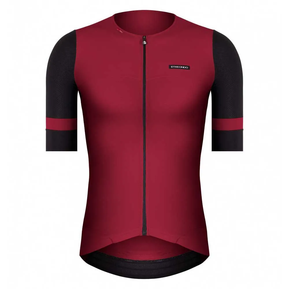 Etxeondo Mendi 1.0 Kort Ermet Trøye, Maroon / black, L