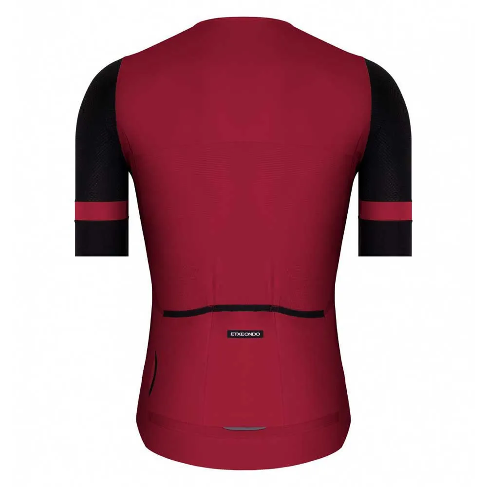Etxeondo Mendi 1.0 Kort Ermet Trøye, Maroon / black, L