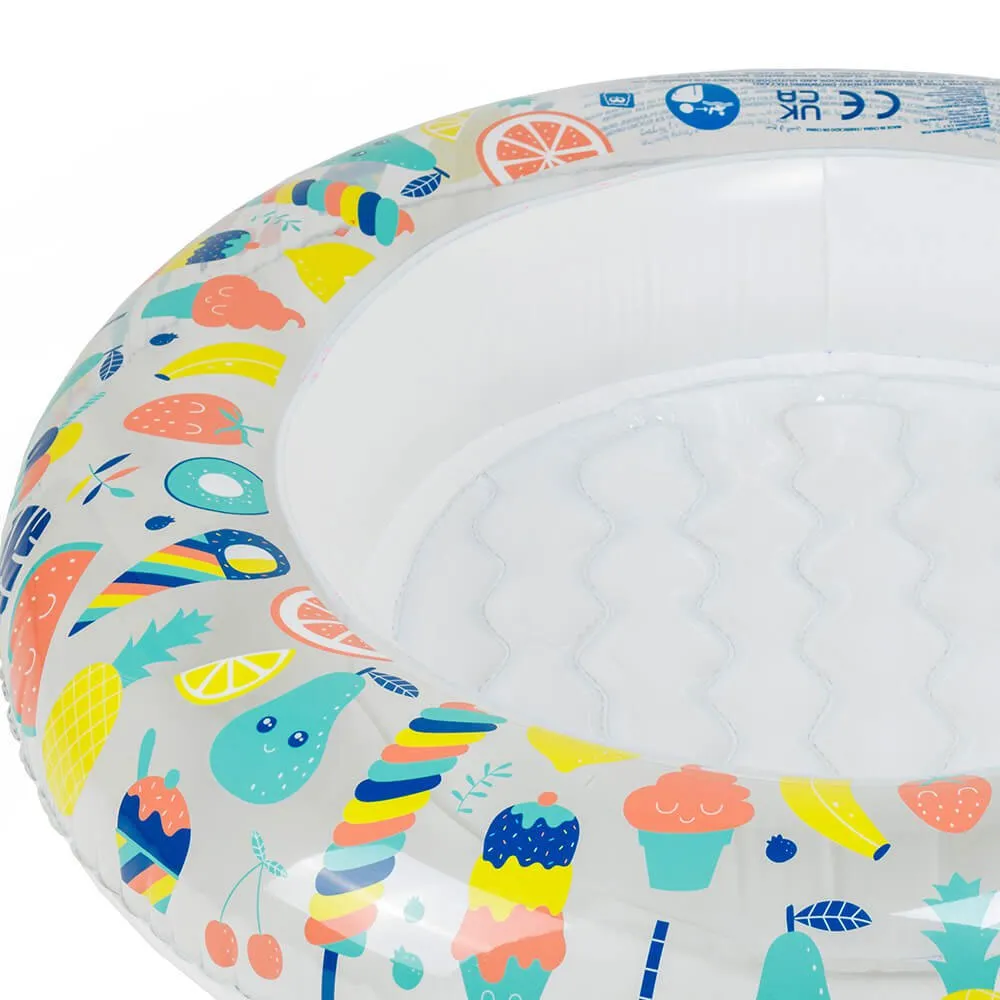 Eurekakids Oppblåsbar Babybasseng Med Parasoll-hei Sommer unisex, Multicolor, One Size