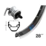 Exal Nady 28´´ Qr Dynamo Dh-3n72 Forhjul, Black, 9 x 100mm