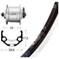 Exal Rigida Zac 19 Qr Dynamo Shimano Dh3n30 Forhjul