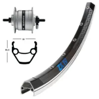 Exal Zx19 Dynamo Shimano Dh3n31 26´´ Forhjul Exal Zx19 Dynamo Shimano Dh3n31 26´´ Forhjul