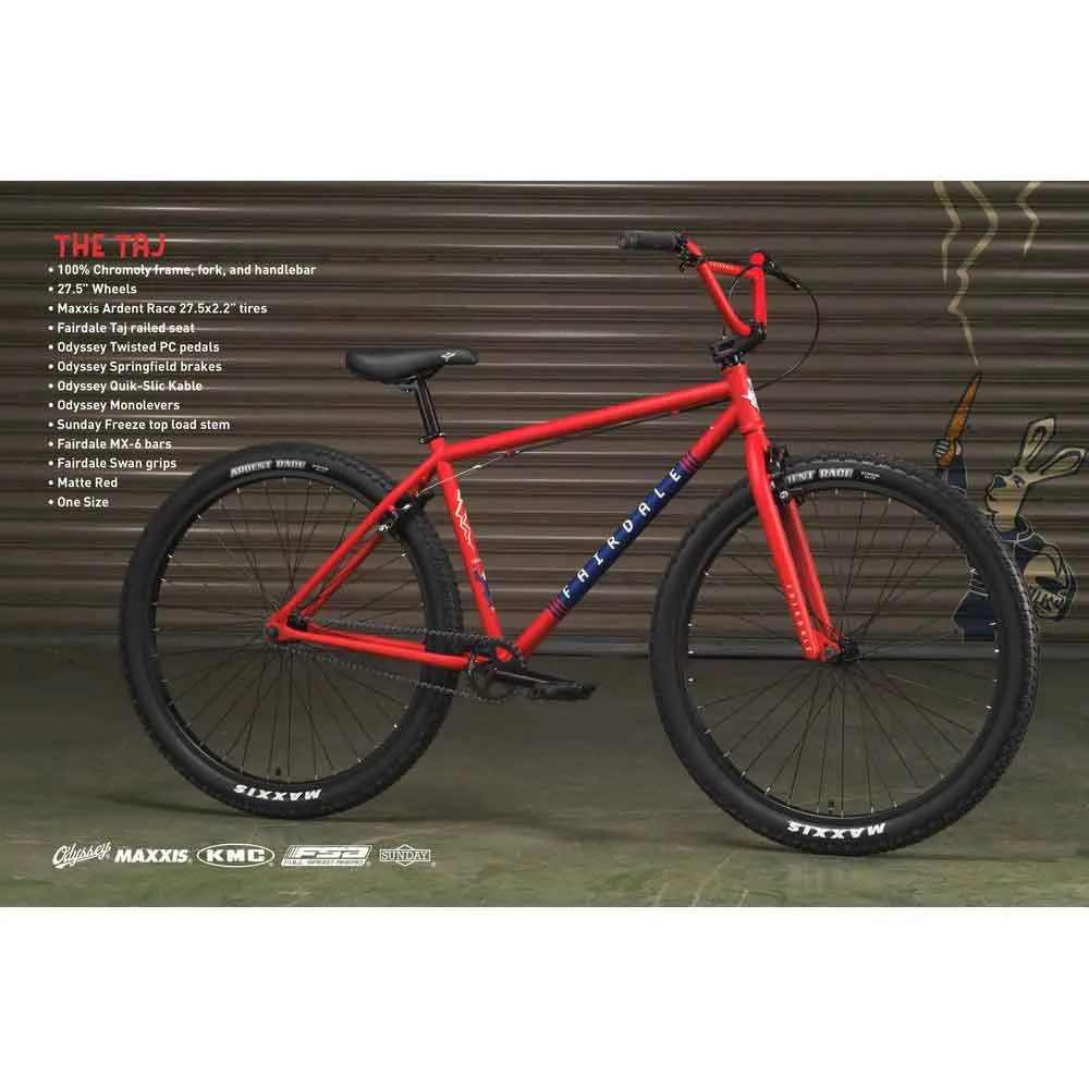 Fairdale Taj 2023 Sykkel, Red, One Size, BMX sykkel Fairdale Taj 2023 Sykkel, Red, One Size, BMX sykkel