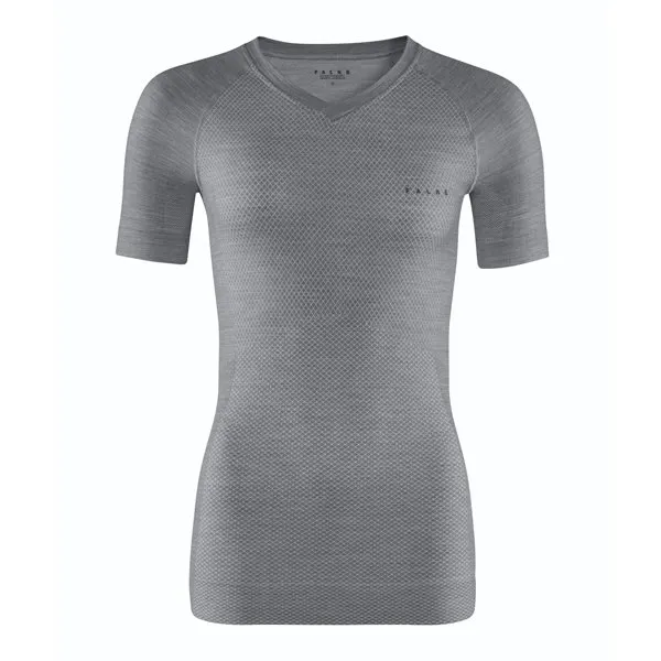 Falke Women Short Sleeve Shirt Wool-Tech Light, Grey/heather