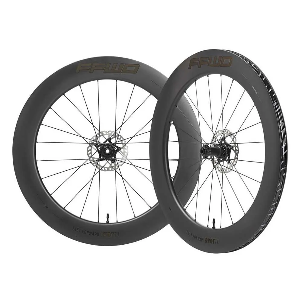 Fast Forward Ryot 77 Cl Disc Tubeless Landeveishjulsett, Black, 12 x 100/12 x 142mm, Shimano/Sram HG