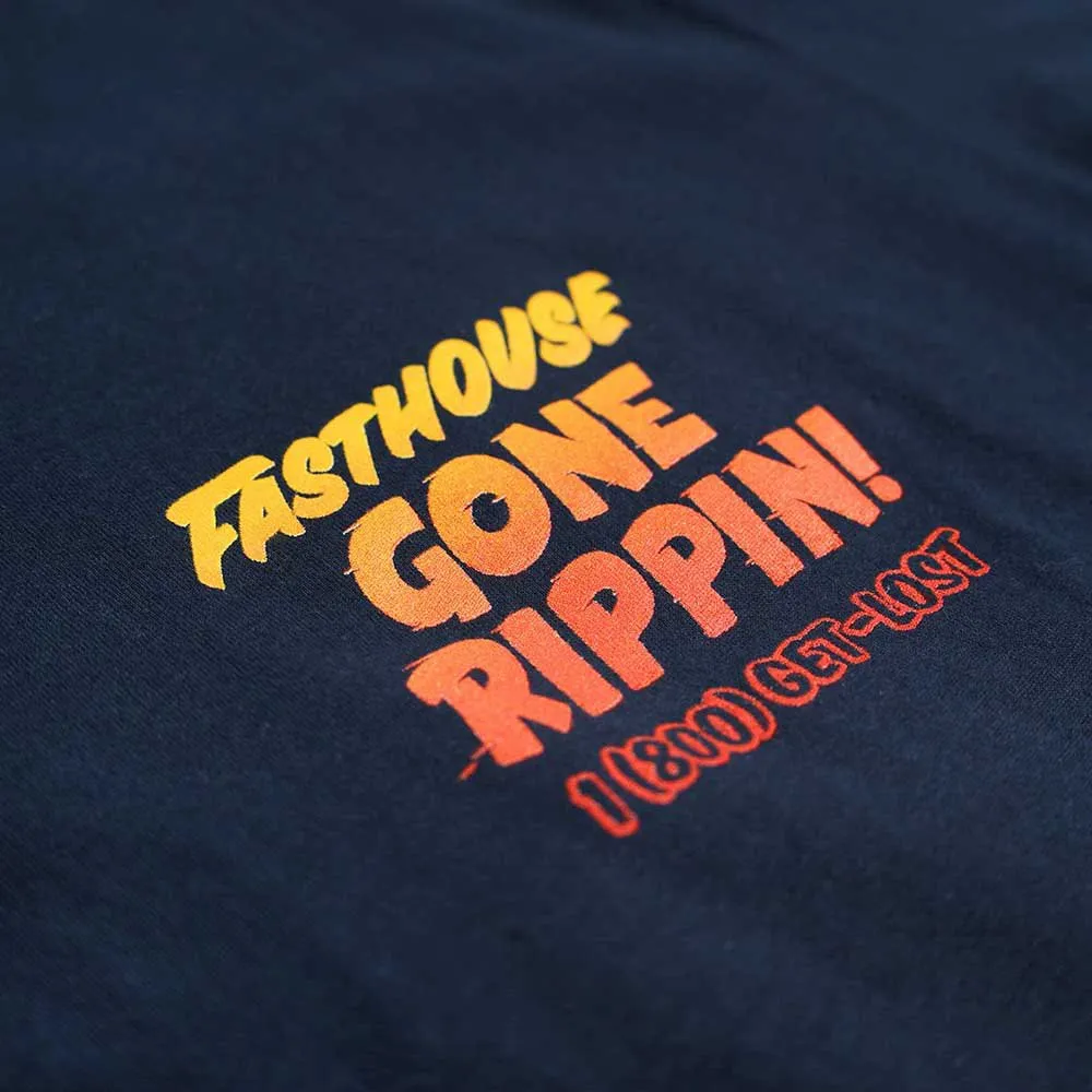 Fasthouse Gone Rippin Kortarmet T-skjorte, Navy, M