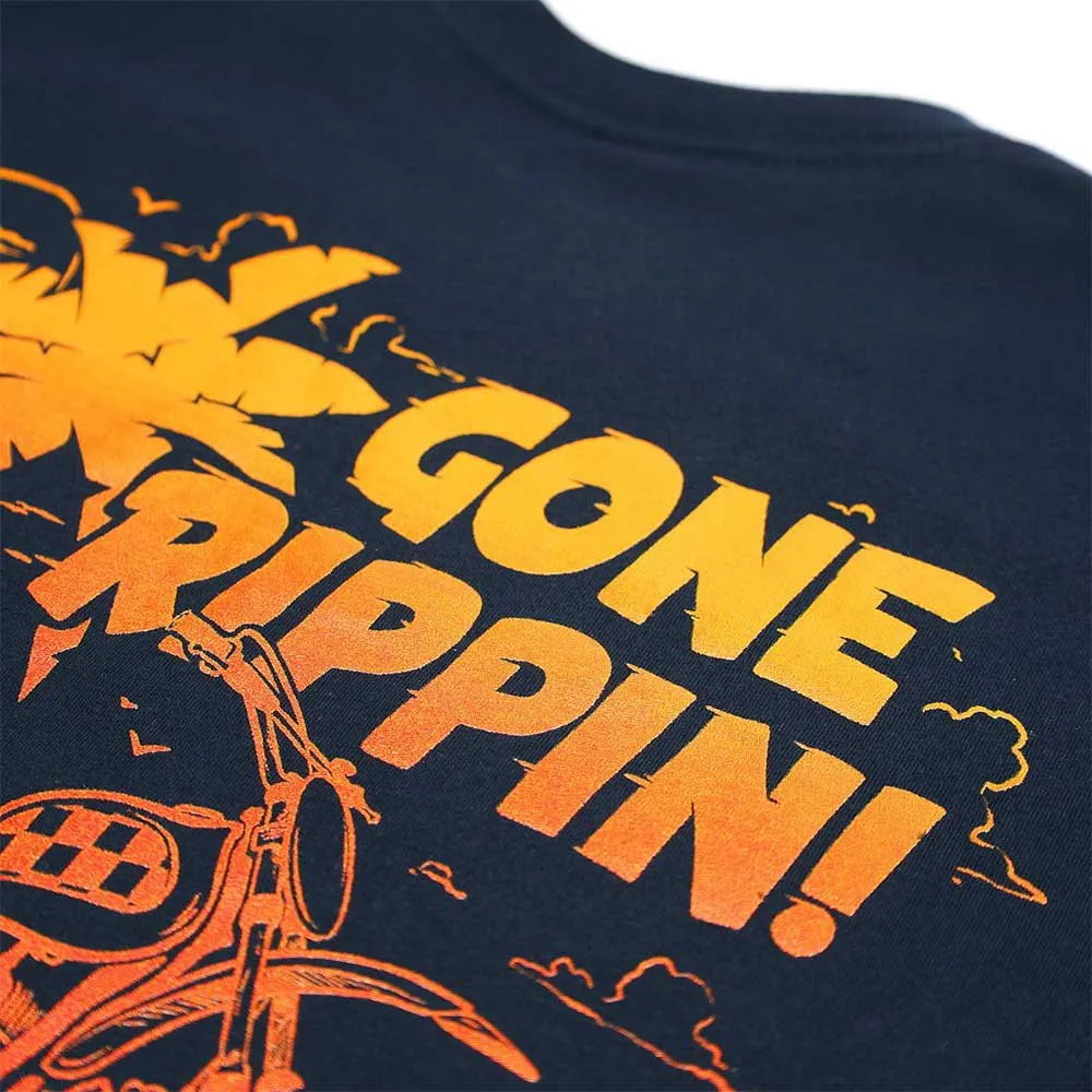 Fasthouse Gone Rippin Kortarmet T-skjorte, Navy, M