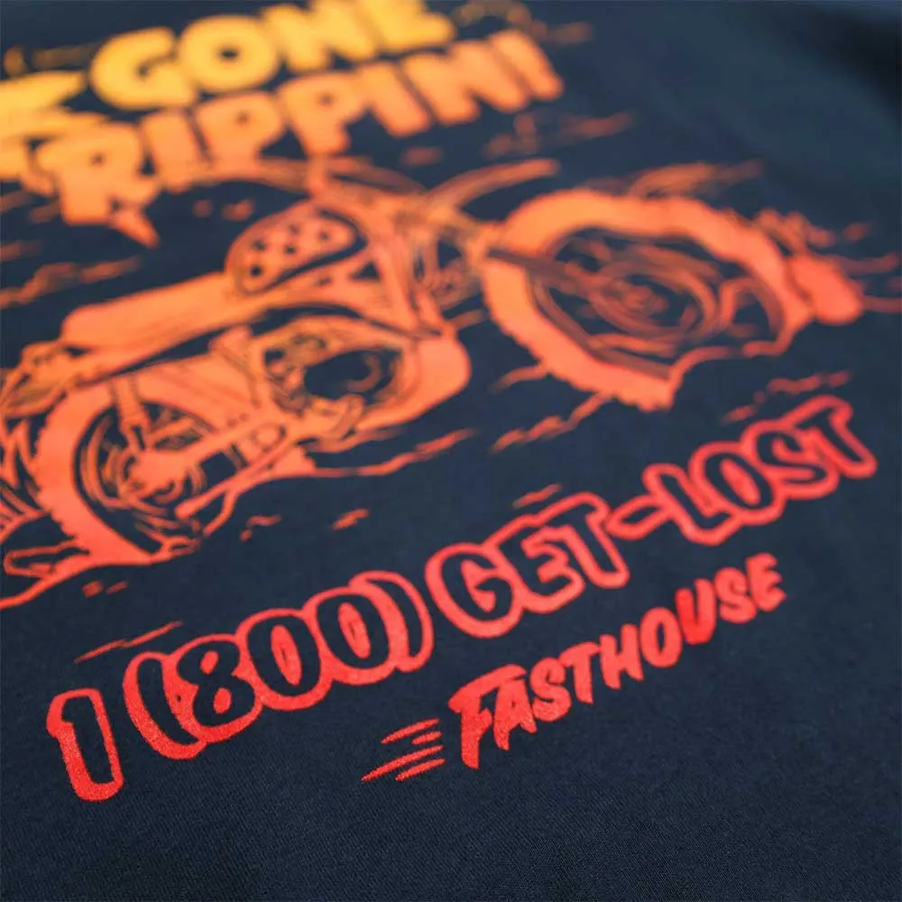 Fasthouse Gone Rippin Kortarmet T-skjorte, Navy, M