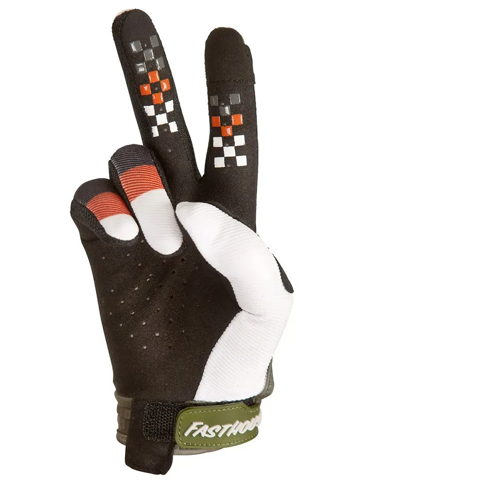 Fasthouse Speed Style Pacer Hansker, Olive / white Fasthouse Speed Style Pacer Hansker, Olive / white