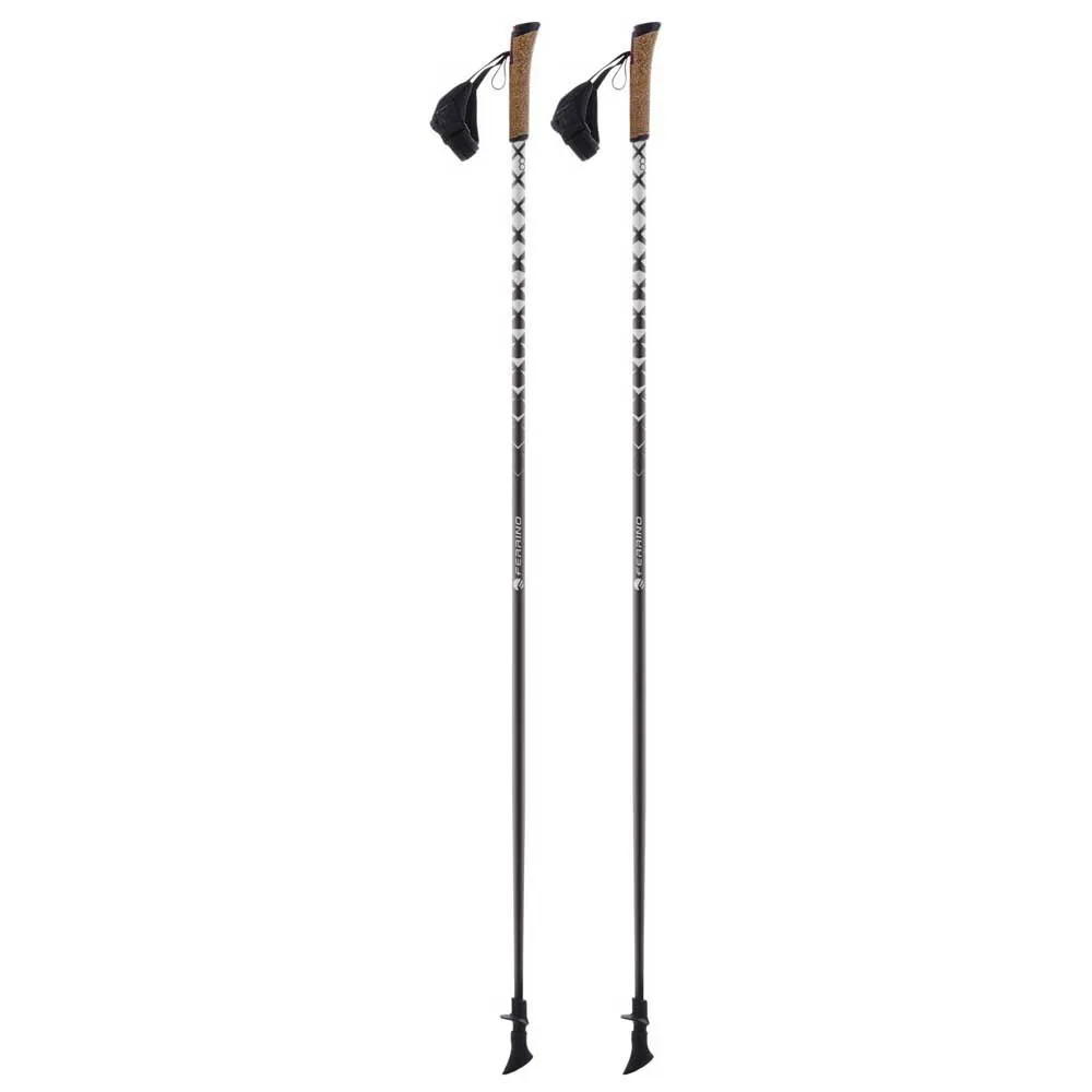 Ferrino Horn Spaserstokker, Black / silver, 115cm