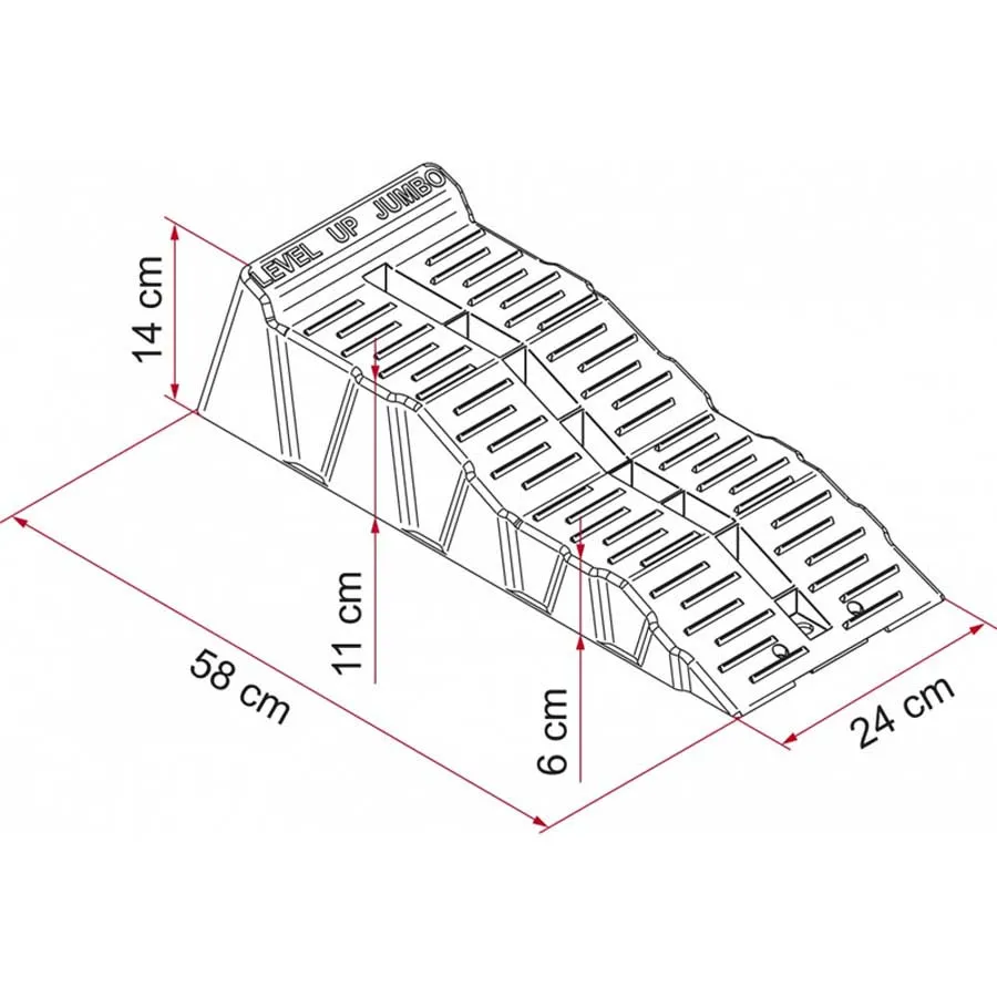 Fiamma Jumbo Kile For Nivåregulering Av Campingvogn, Grey, One Size