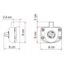 Fiamma Safe Door Guardian Transit Toalettlokk, Grey, One Size