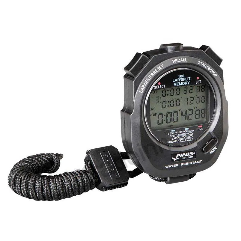 FINIS 3x100m Stoppeklokke, Grey, One Size