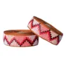 Finna Woven Jungle Styretape, White / pink / red, 2200mm