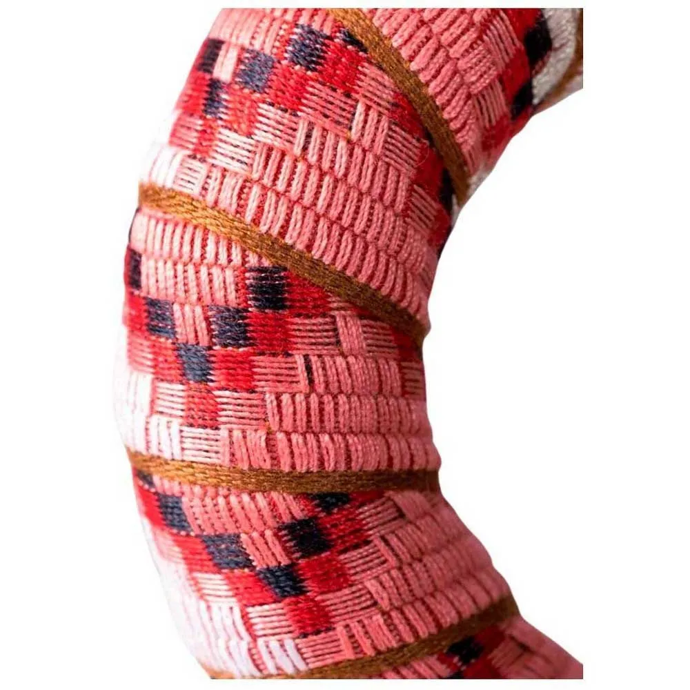 Finna Woven Jungle Styretape, White / pink / red, 2200mm