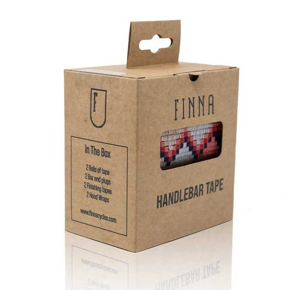 Finna Woven Jungle Styretape, White / pink / red, 2200mm