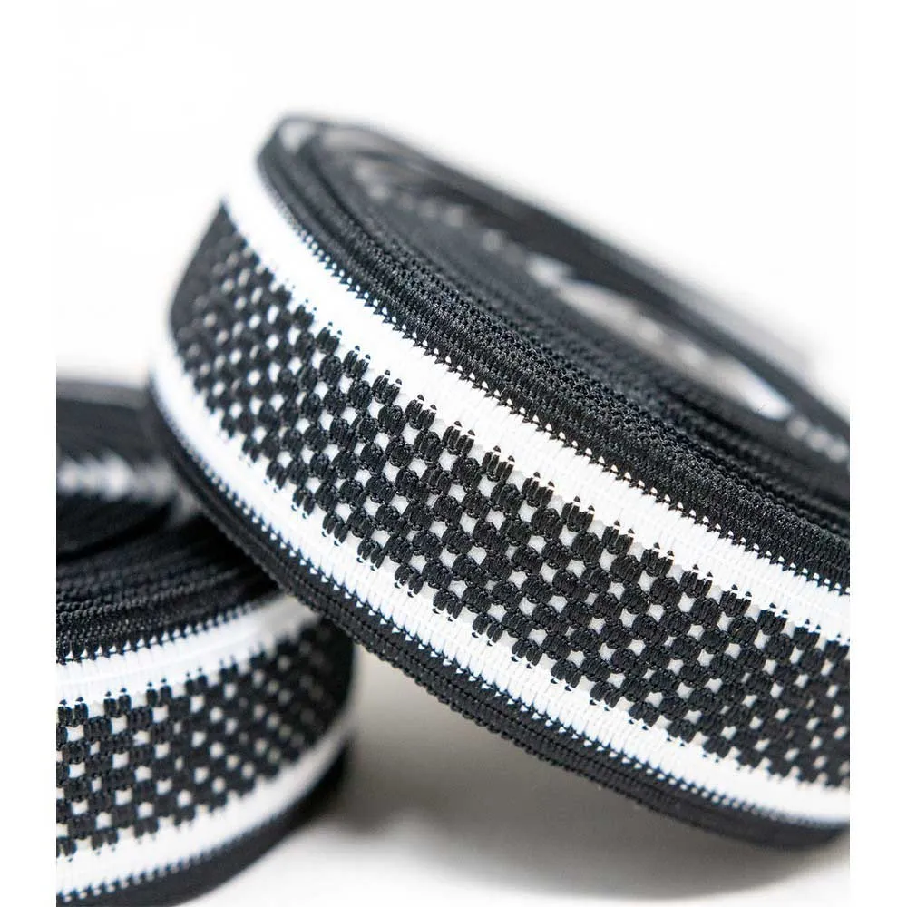 Finna Woven Sport Styretape, White / black, 2200mm Finna Woven Sport Styretape, White / black, 2200mm