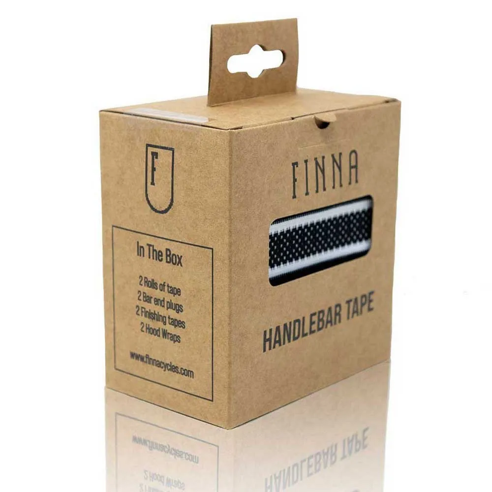 Finna Woven Sport Styretape, White / black, 2200mm Finna Woven Sport Styretape, White / black, 2200mm
