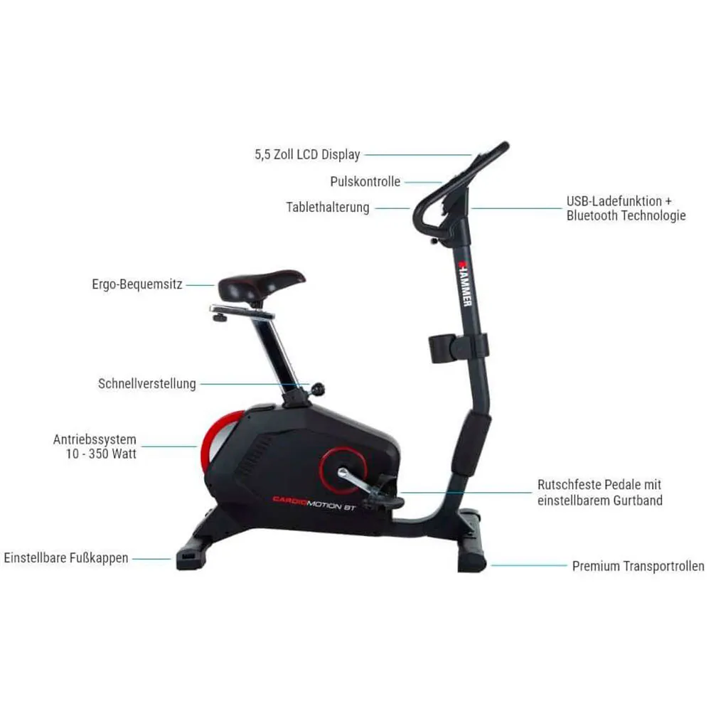 Finnlo Cardio Motion Bt Treningssykkel, Black, One Size Finnlo Cardio Motion Bt Treningssykkel, Black, One Size