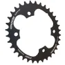 First Oval 4 Bolts Fitting 96 Bcd Kjettingring, Black, 34t