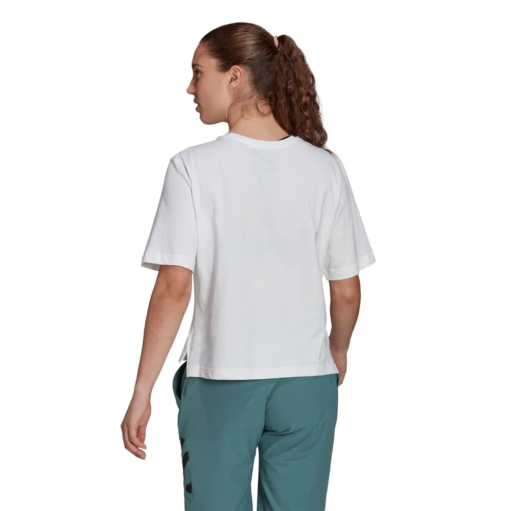 Five Ten Cropped Graphic Kortarmet T-skjorte, White, M Five Ten Cropped Graphic Kortarmet T-skjorte, White, M