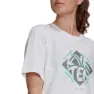 Five Ten Cropped Graphic Kortarmet T-skjorte, White, M