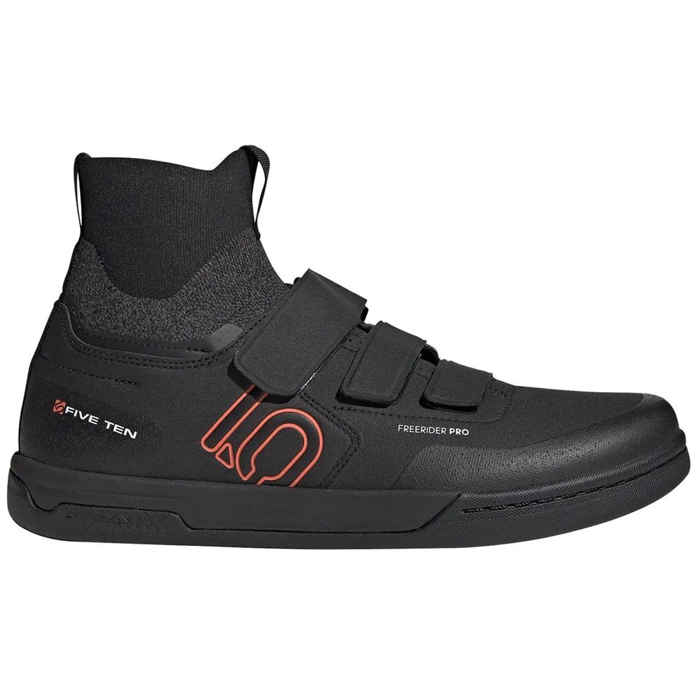 Five Ten Freerider Pro Mid Mtb-sko, Core black / solar red / grey three Five Ten Freerider Pro Mid Mtb-sko, Core black / solar red / grey three