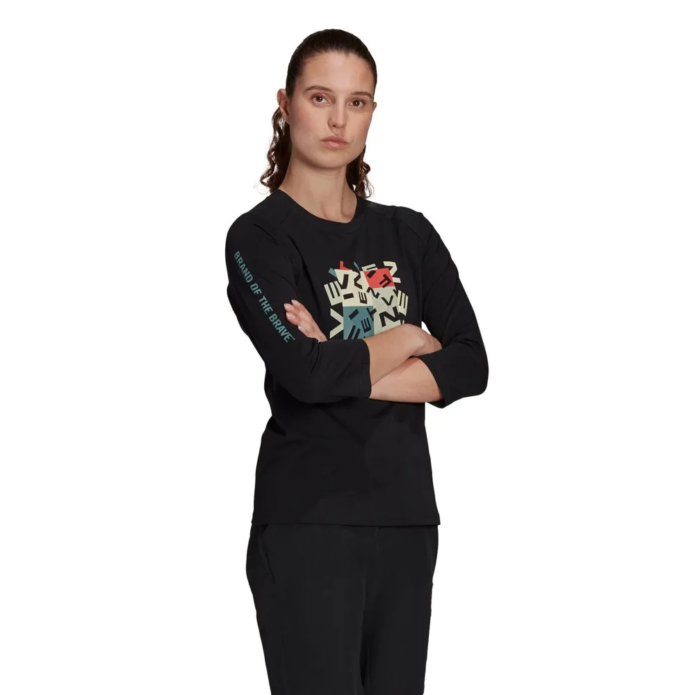 Five Ten Graphic 3/4-ermet T-skjorte, Black / black, M