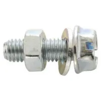 Fix Nippel M5 X 10 Mm Seksskruhode Med Skive 100 Enheter Fix Nippel M5 X 10 Mm Seksskruhode Med Skive 100 Enheter