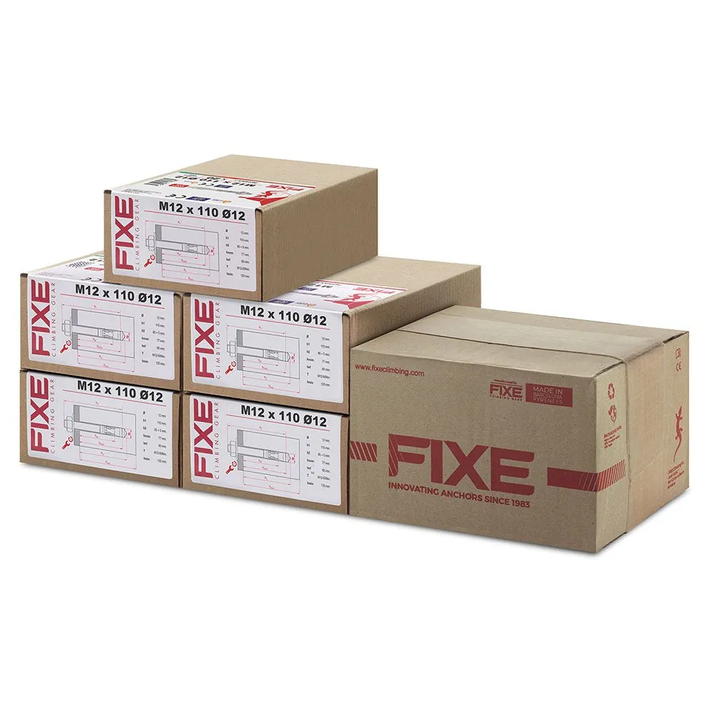 Fixe Climbing Gear Fixe 1 316l M12+parabolt 316l M12x110 Mm Pack Bolt Hanger 100 Enheter, Steel, One Size