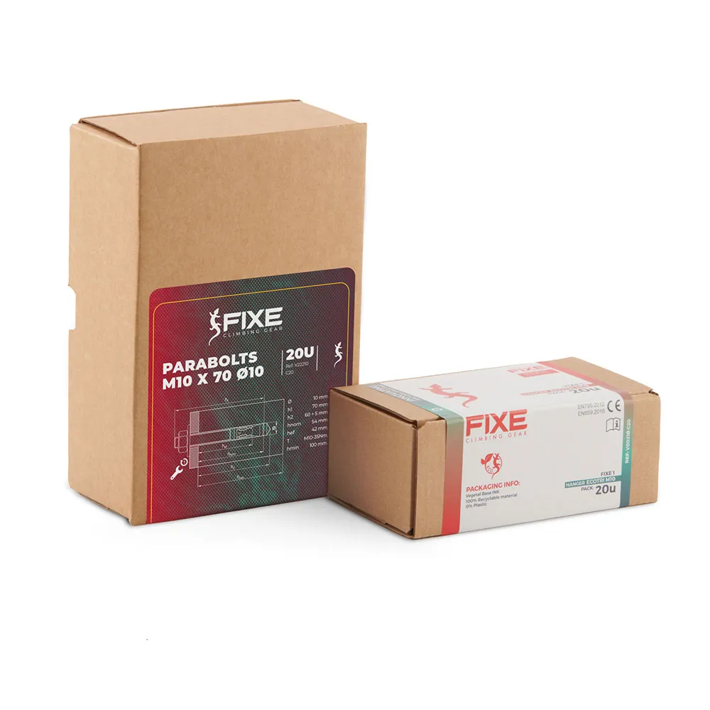 Fixe Climbing Gear V22210-k20 M10 Expansion Bolt+fixe 1 M10 Bolt Hanger 20 Enheter, Ecotri, 70mm Fixe Climbing Gear V22210-k20 M10 Expansion Bolt+fixe 1 M10 Bolt Hanger 20 Enheter, Ecotri, 70mm